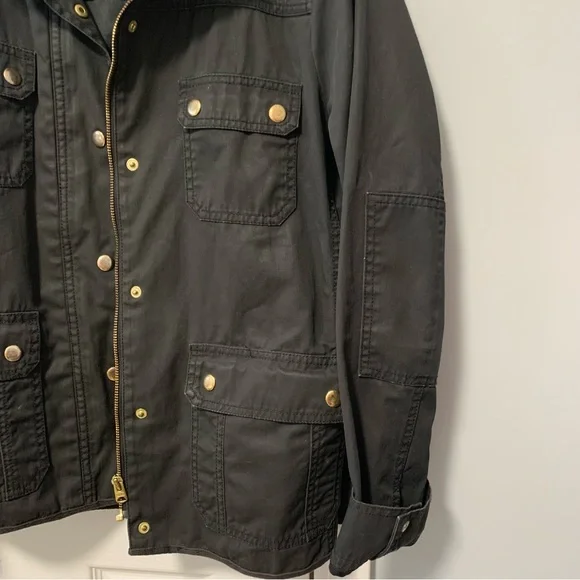 J Crew Relaxed Boyfriend Field Jacket Olive L - Picture 8 of 10